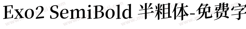Exo2 SemiBold 半粗体字体转换